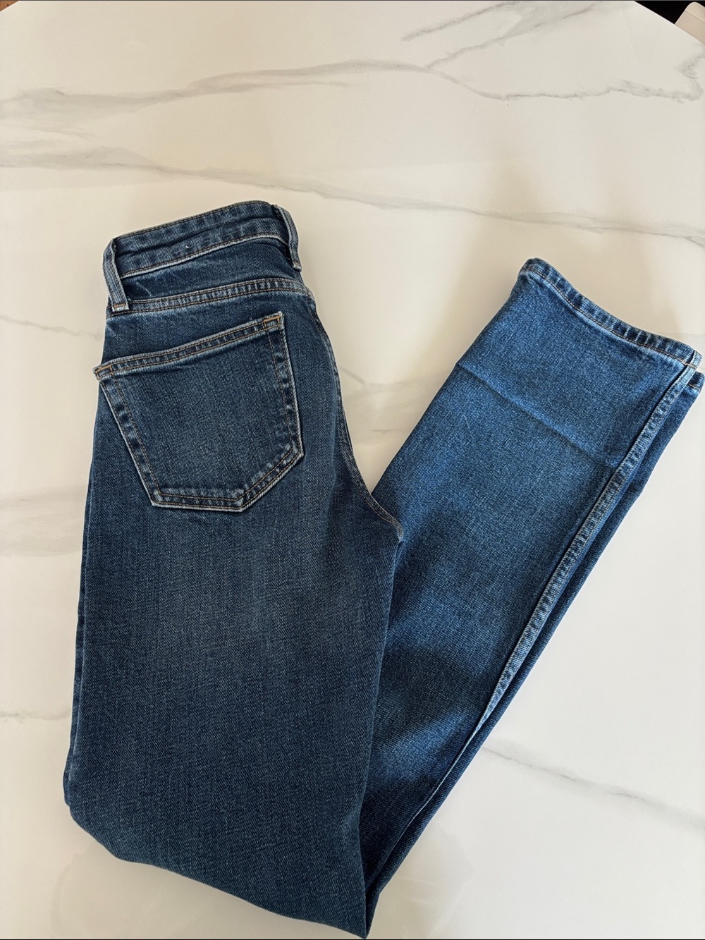 Zara Women's Skinny Jeans in Deep Blue Denim